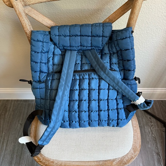 Free people quilted hiker backpack French blue - Picture 5 of 6